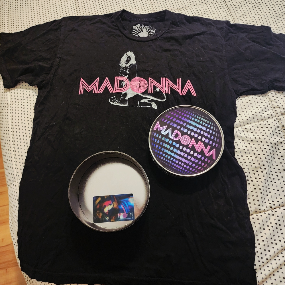 Chaser Black Short Sleeve Tee with Madonna Graphic